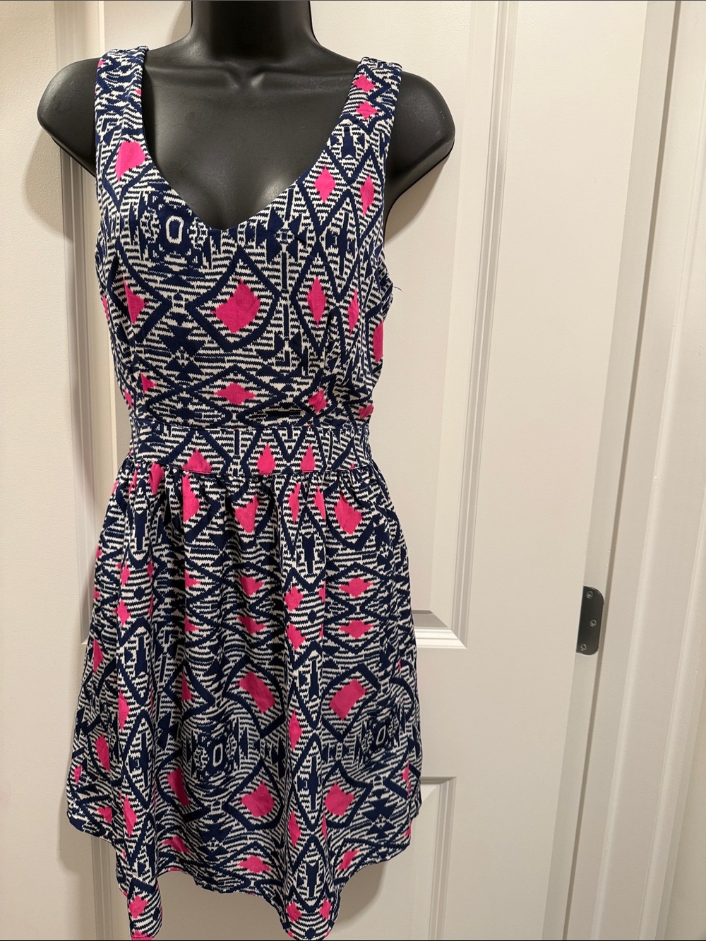 Print Open Back Dress